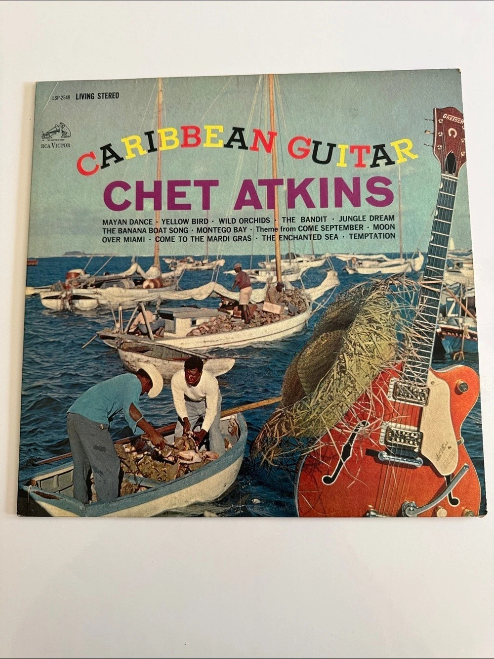 Vintage Chet Atkins Caribbean Guitar Vinyl LP - RCA Living Stereo LSP-2549 1962